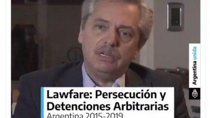 Video de Alberto F: Guiño a CFK por “lawfare” y negación de presos políticos
