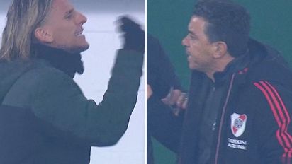 River empató: Gallardo cruzó a Beccacece (Alina Moine)