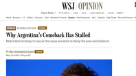 El Wall Street Journal pide que Milei se deshaga del peso y dolarice la economía El Wall Street Journal pide que Milei se deshaga del peso y dolarice la economía