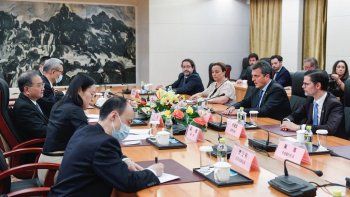 Cecilia Moreau y la comitiva argentina en China Cecilia Moreau y la comitiva argentina en China