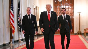 El propietario y gerente del Inter Miami, Jorge Mas: el presidente de USA, Donald Trump; y el delantero argentino del Inter Miami, Lionel Messi, en el Salón Este de la Casa Blanca en Washington, DC, el 05/03/2026. El propietario y gerente del Inter Miami, Jorge Mas: el presidente de USA, Donald Trump; y el delantero argentino del Inter Miami, Lionel Messi, en el Salón Este de la Casa Blanca en Washington, DC, el 05/03/2026.