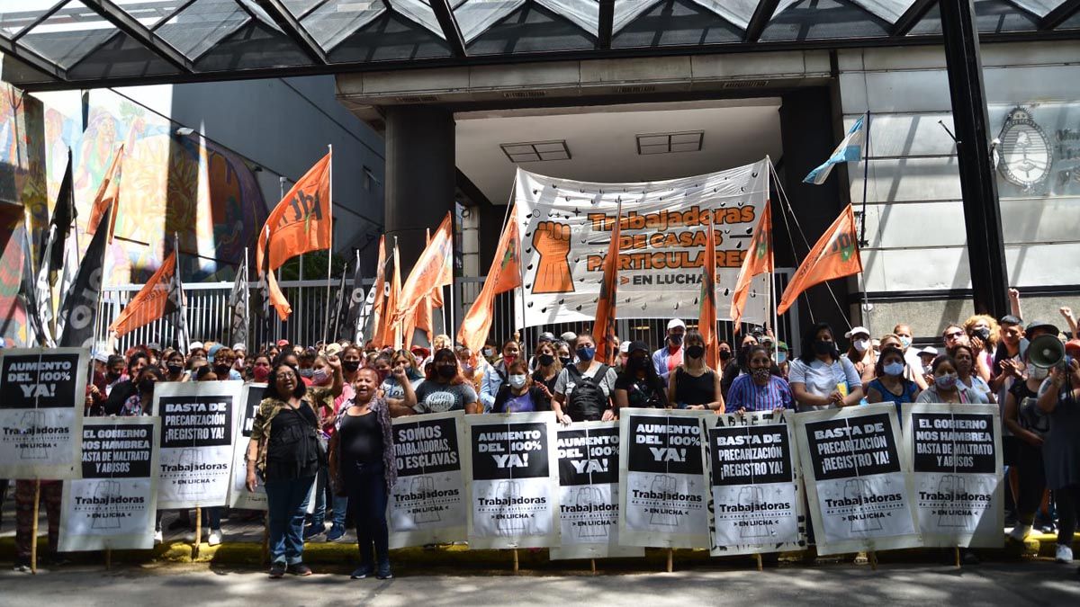 La agrupación Trabajadoras de Casas Particulares enLucha&nbsp;