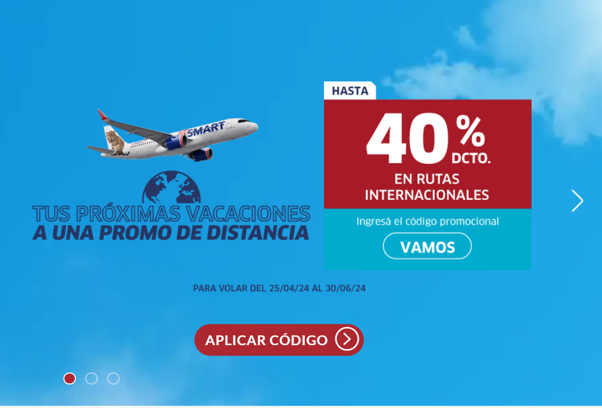 JetSmart lanzó 40% OFF a Brasil y más destinos del exterior. JetSmart lanzó 40% OFF a Brasil y más destinos del exterior.