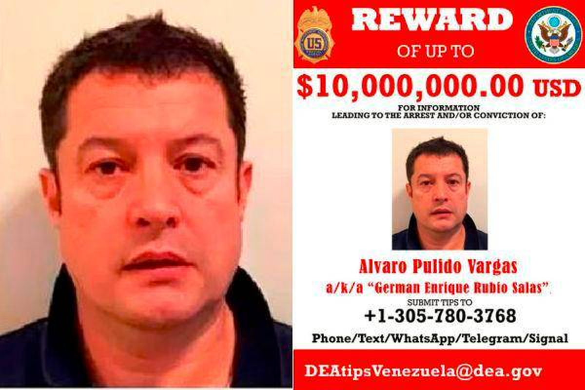 Buscado por los Estados Unidos, Álvaro Pulido.
