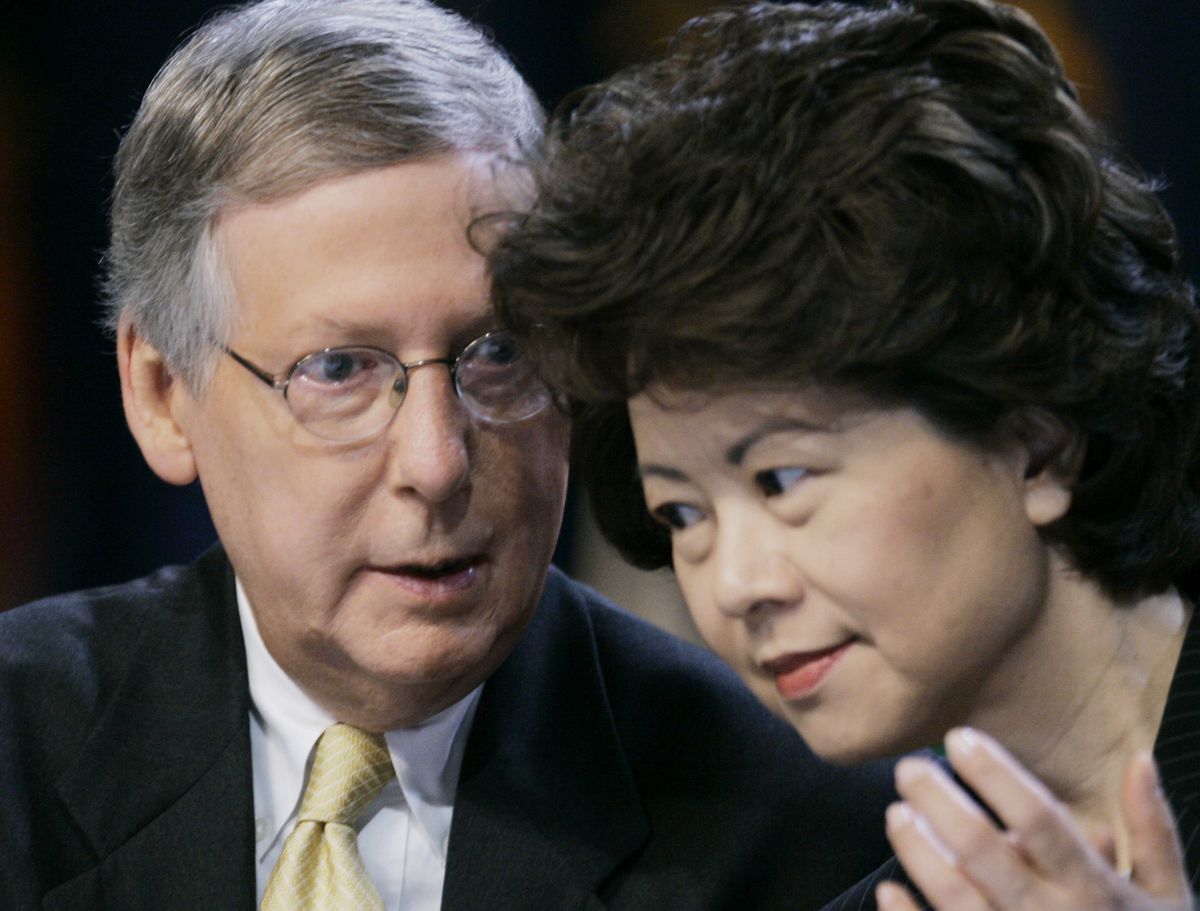 Elaine Chao y su marido Mitch McConnell.