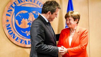 Sergio Massa y Kristalina Georgieva. Sergio Massa y Kristalina Georgieva.