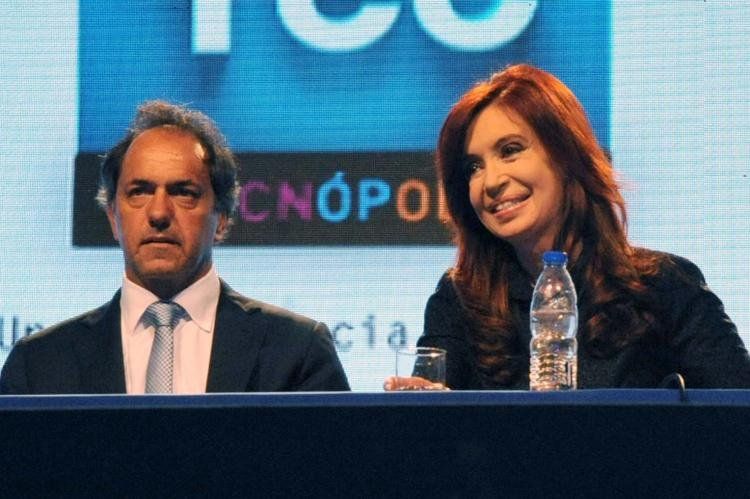 Daniel Scioli y Cristina Fernández.