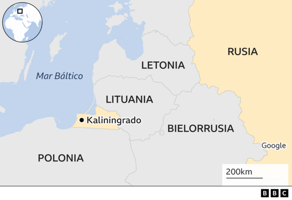 Frontera caliente Kaliningrado, cuidad de Rusia, y Polonia.