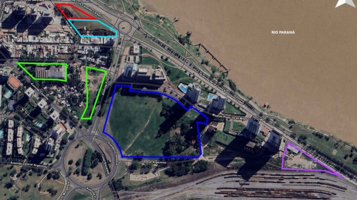 El Estado enajena cientos de terrenos públicos. Puerto Norte (Rosario) uno de los afectados.