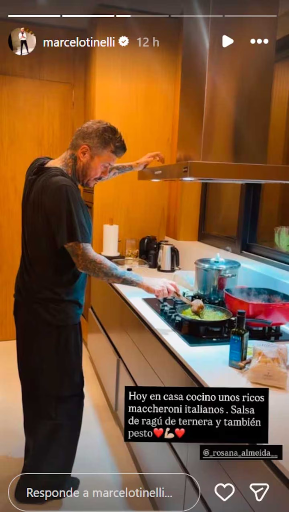 Historia de Instagram de Marcelo Tinelli. Historia de Instagram de Marcelo Tinelli.