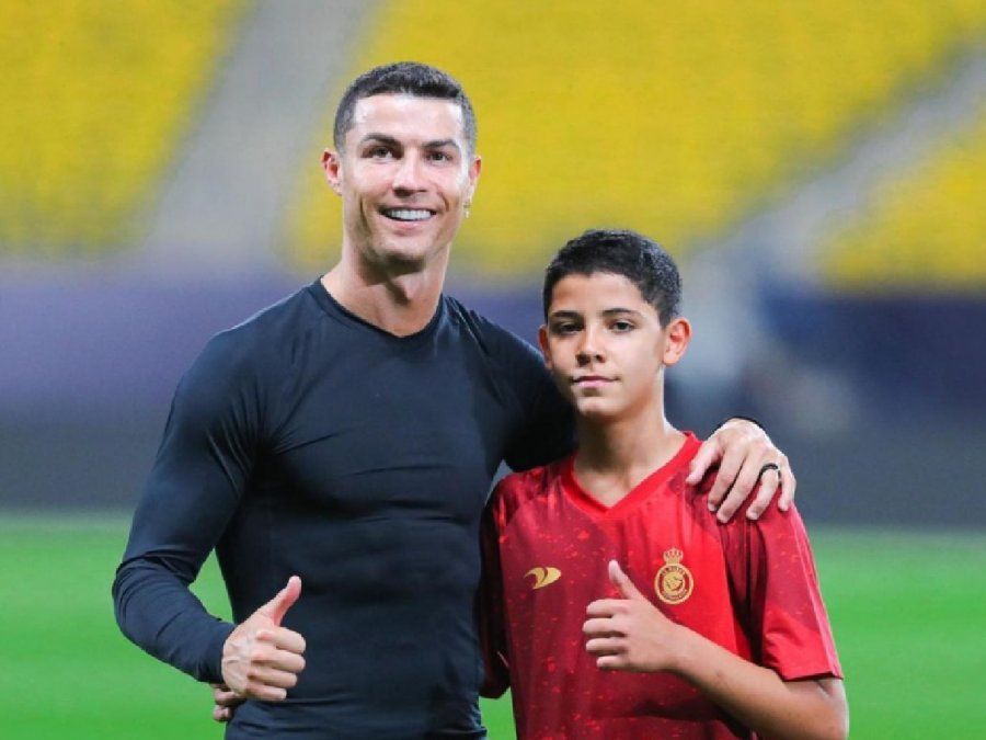 Cristiano Ronaldo Jr. reaccionó igual que su padre cuando el rival