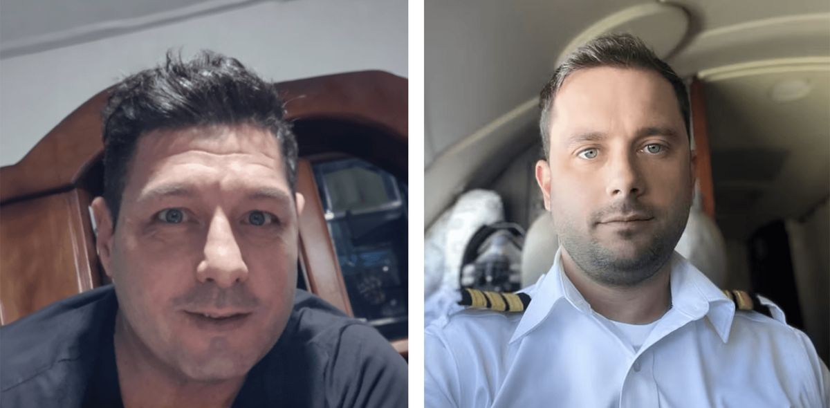 Martín Fernández Loza y Agustín Oforte murieron tras el impacto del avión. Martín Fernández Loza y Agustín Oforte murieron tras el impacto del avión.