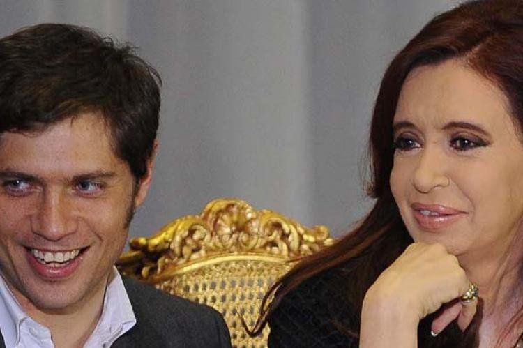 Kicillof junto a Cristina.