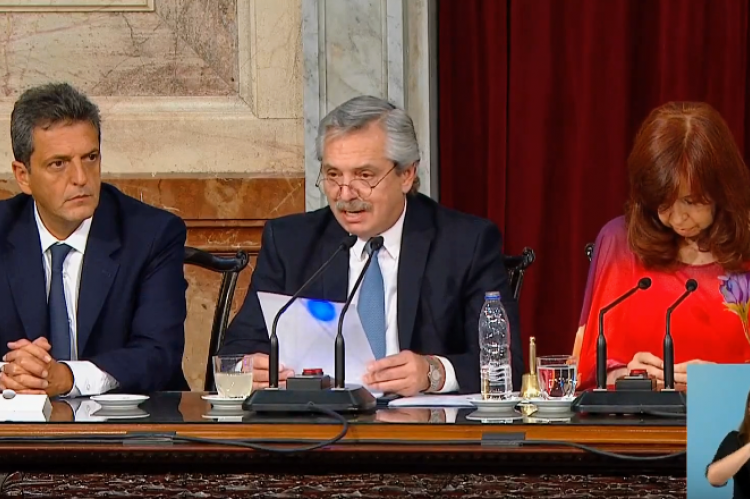 Alberto Fernández, apertura del año legislativo.