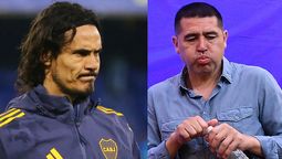 Riquelme sentenció a Cavani en medio de su peor momento en Boca.&nbsp;