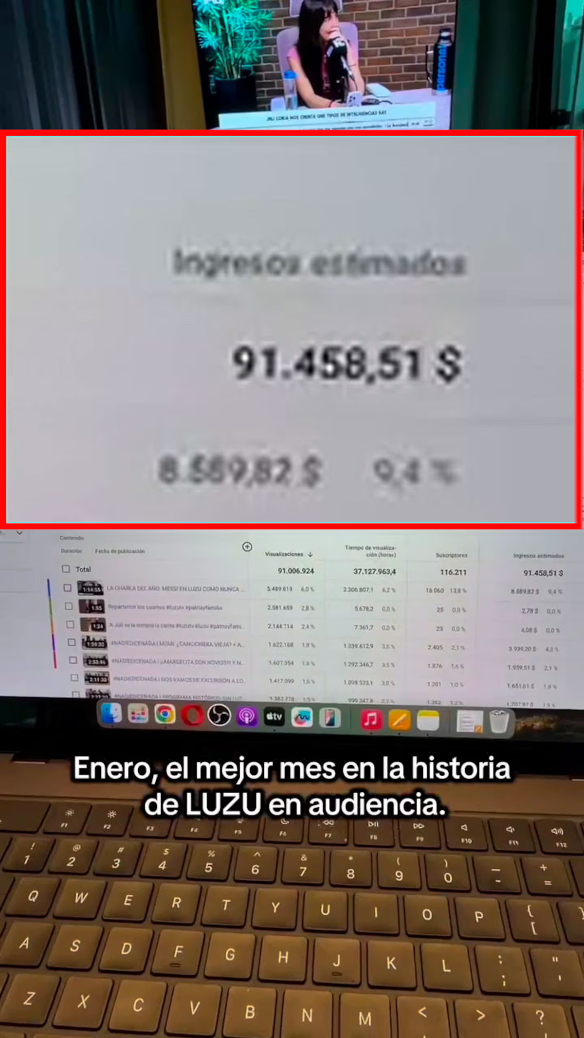 Nicolás Occhiato celebró récords de audiencia, pero al mostrar métricas dejó ver ingresos por más de 91 mil dólares, y el foco pasó del éxito al dinero. Nicolás Occhiato celebró récords de audiencia, pero al mostrar métricas dejó ver ingresos por más de 91 mil dólares, y el foco pasó del éxito al dinero.