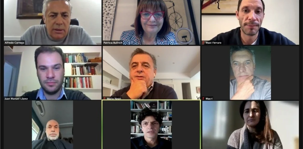 Después de tres meses JxC celebró la mesa nacional por Zoom.