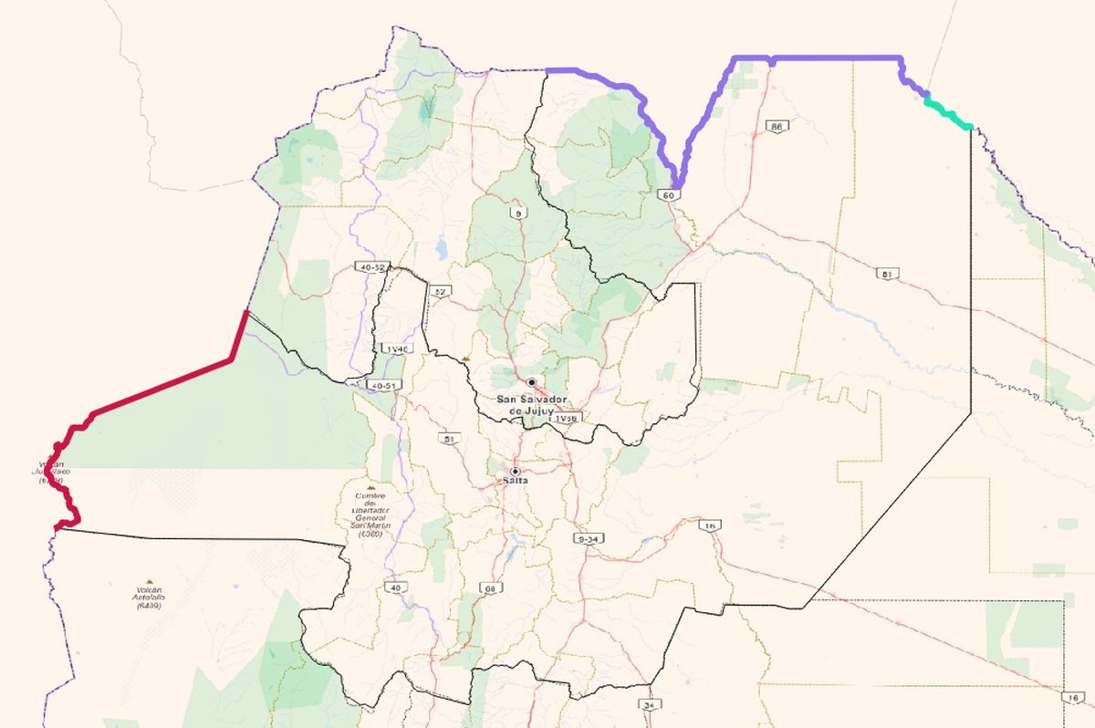 Claramente se observa la linea de riesgo que sufre la provincia