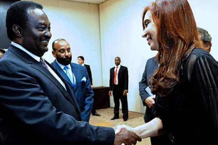 Cristina se reunió con el vicepresidente de Angola, Fernando Días dos Santos (Foto: Télam)