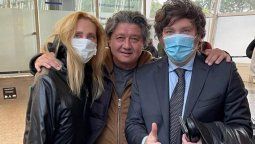 Javier Milei, Karina Milei y Carlos Kikuchi.&nbsp;