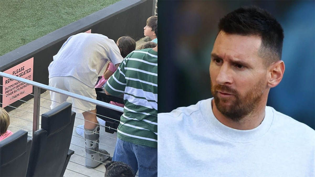 Lionel Messi apareció con bota ortopédica y estuvo presente en el partido que Inter Miami le ganó a Toronto FC por 3-1 mientras que Argentina manda en la FIFA. Lionel Messi apareció con bota ortopédica y estuvo presente en el partido que Inter Miami le ganó a Toronto FC por 3-1 mientras que Argentina manda en la FIFA.