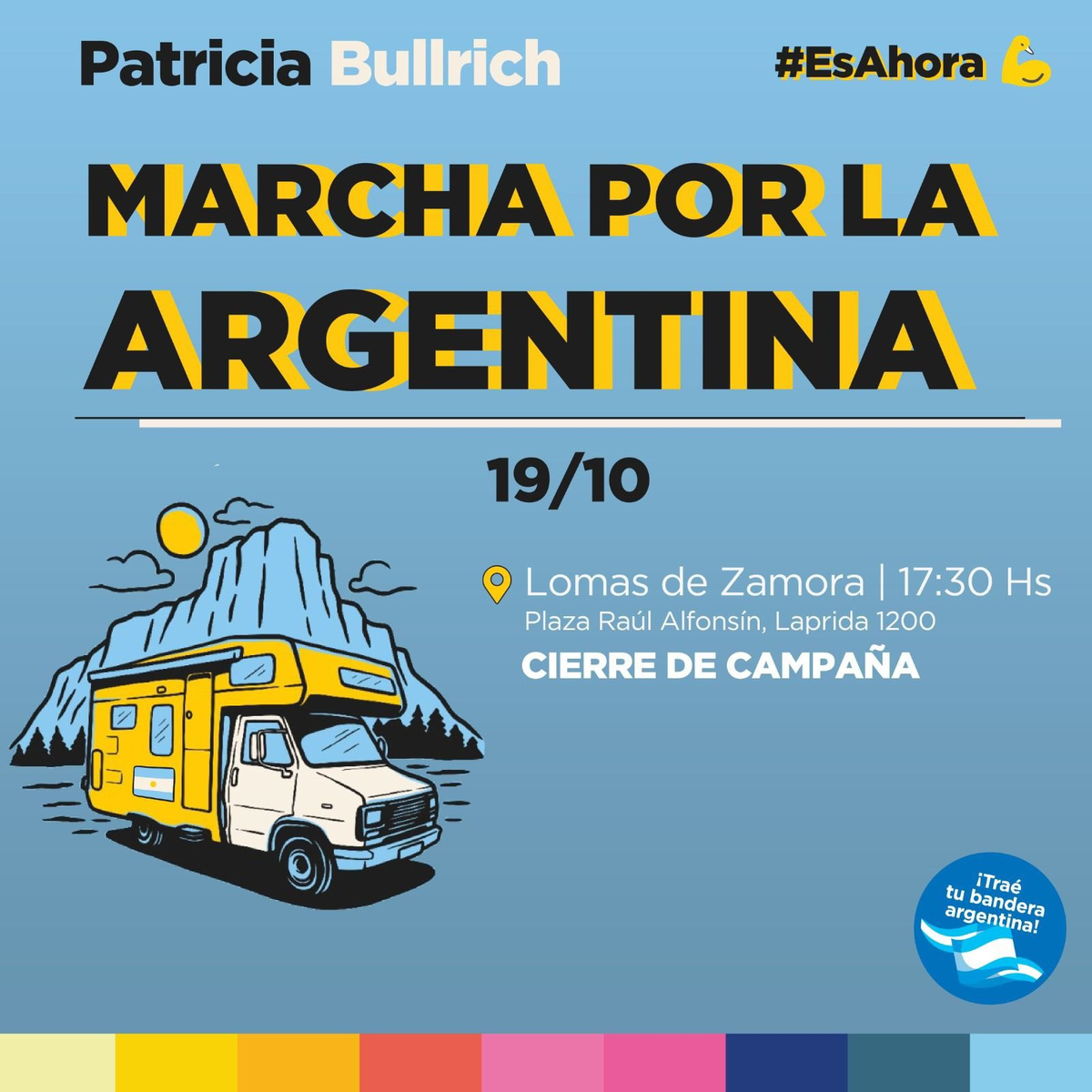 El flyer de invitación de Bullrich a su cierre de campaña. El flyer de invitación de Bullrich a su cierre de campaña. 