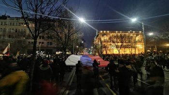Marcha en apoyo a Rusia en Serbia. Marcha en apoyo a Rusia en Serbia.