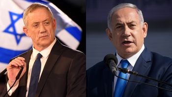 Benny Gantz y Benjamin Netanyahu. Benny Gantz y Benjamin Netanyahu.