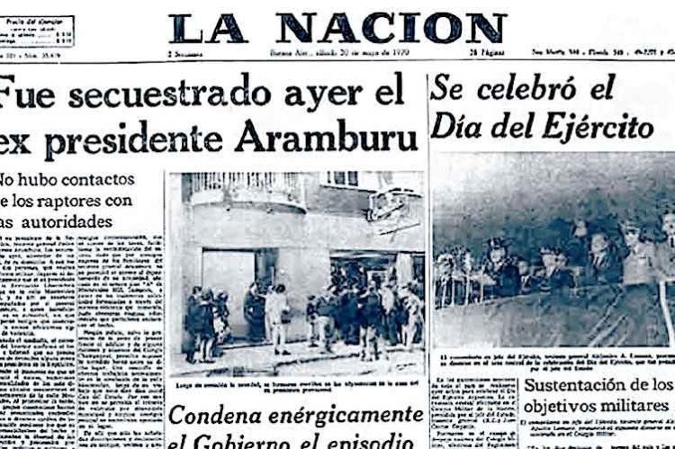 Portada del diario La Nación con la novedad que agitaba al país.