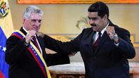 Maduro (der) y Díaz-Canel (izq): Presidente de Venezuela y presidente de Cuba. /Foto:AFP Maduro (der) y Díaz-Canel (izq): Presidente de Venezuela y presidente de Cuba. /Foto:AFP