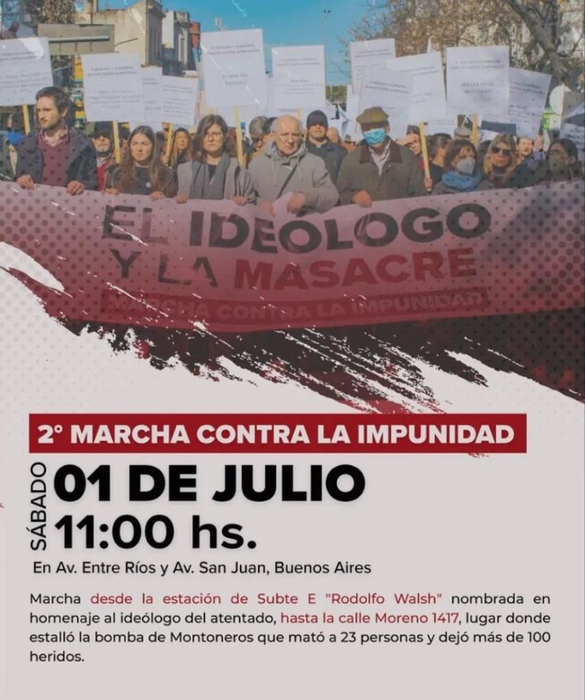 La movilización comenzará a las 11:00 del sábado 01/07 en el cruce de las avenidas San Juan y Entre Ríos. La movilización comenzará a las 11:00 del sábado 01/07 en el cruce de las avenidas San Juan y Entre Ríos.