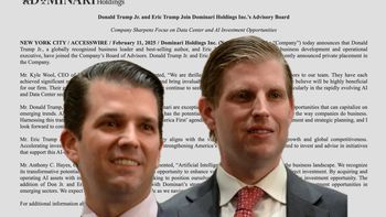 Investigan a los hijos de Donald Trump por manipulación de acciones de empresas chinas