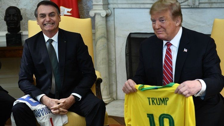 Jair Bolsonaro, presidente de Brasil y Donald Trump, mandatario de Estados Unidos en la Casa Blanca Jair Bolsonaro, presidente de Brasil y Donald Trump, mandatario de Estados Unidos en la Casa Blanca