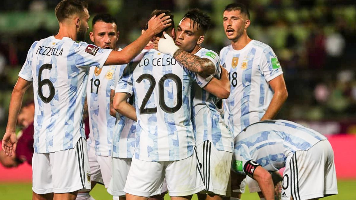 Argentina goleó a Venezuela 1-3 por las Eliminatorias Sudamericanas para la Copa Mundial de Fútbol Qatar 2022. (Foto: Noticias Argentinas/AFA)