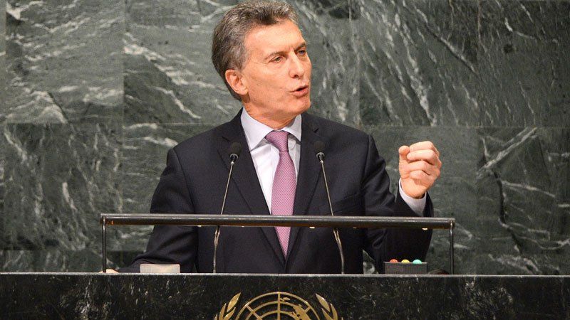 Macri habló por primera vez ante la Asamblea de la ONU (Foto: NA).