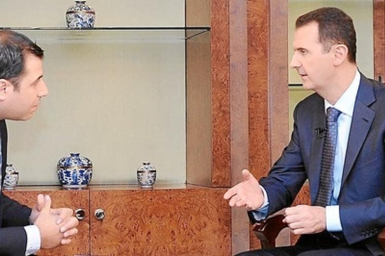 El presidente sirio, Bachar al Asad, ofreció una entrevista exclusiva a la televisión siria Al Dunia, cadena privada oficialista.