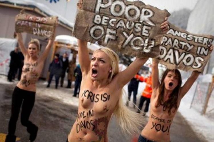 Feminismo europeo, desnudo en Davos