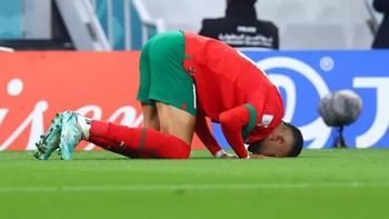 Marruecos festeja: Youssef Al-Nusairi anotó el gol en el minuto 42. Marruecos festeja: Youssef Al-Nusairi anotó el gol en el minuto 42.