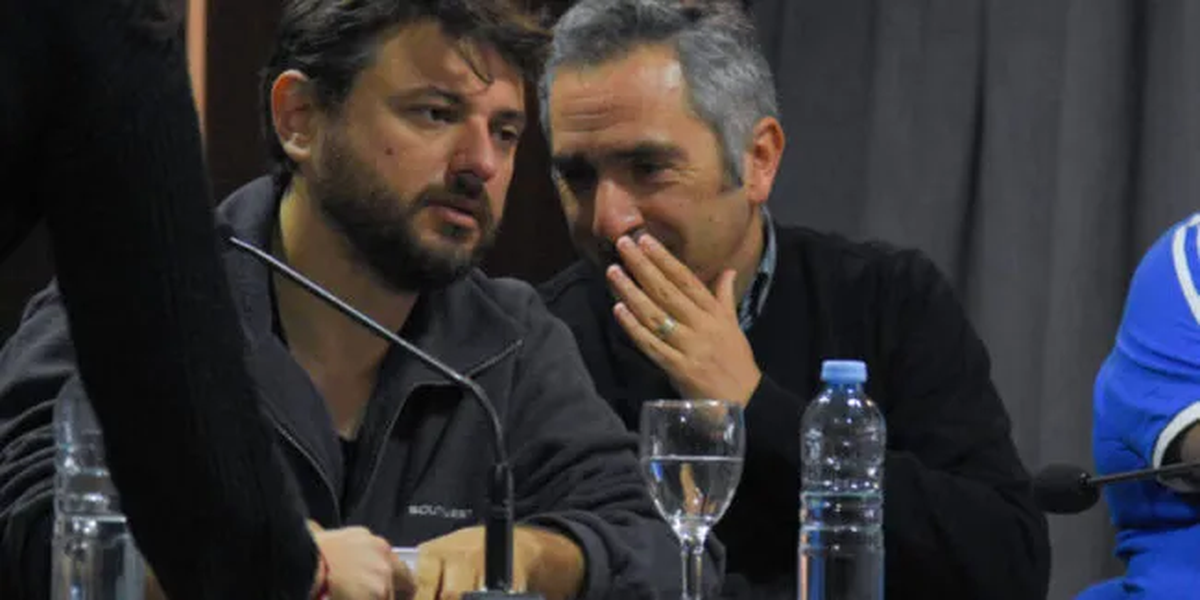 Andrés Larroque con Juan Grabois durante un acto compartido. Andrés Larroque con Juan Grabois durante un acto compartido.