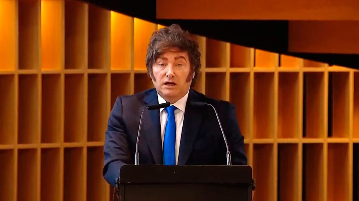 Javier Milei expuso en Corporación América