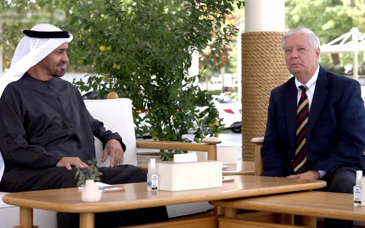 El presidente de EAU y el senador de Estados Unidos, Lindsey Graham. El presidente de EAU y el senador de Estados Unidos, Lindsey Graham.