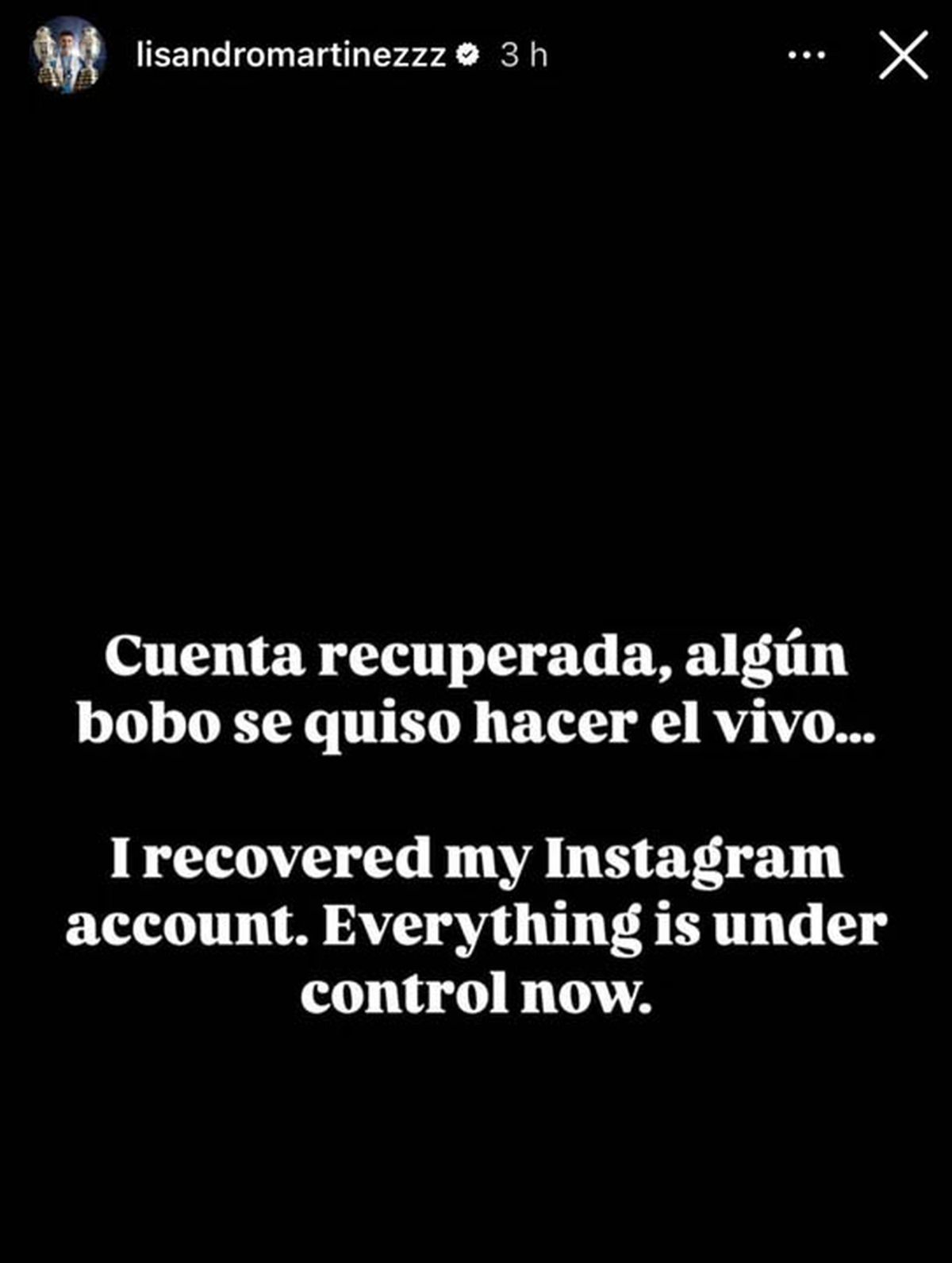Lisandro Martínez sufrió en la mañana de este miércoles (31/07) el hackeo de su cuenta de la red social Instagram con burla a Lionel Messi: “Algún bobo”. Lisandro Martínez sufrió en la mañana de este miércoles (31/07) el hackeo de su cuenta de la red social Instagram con burla a Lionel Messi: “Algún bobo”.