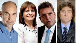 Rodríguez Larreta, Bullrich, Massa y Milei, personajes dominicales.