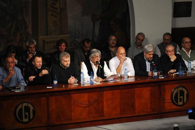 Moyano encabezó el encuentro, sin la presencia de los antimoyanistas. (Foto Télam)