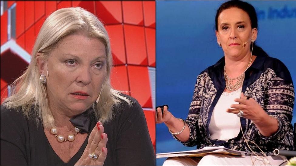 Carrió salió con los tapones de punta contra Michetti, y Pinedo intentó calmar la tensión.