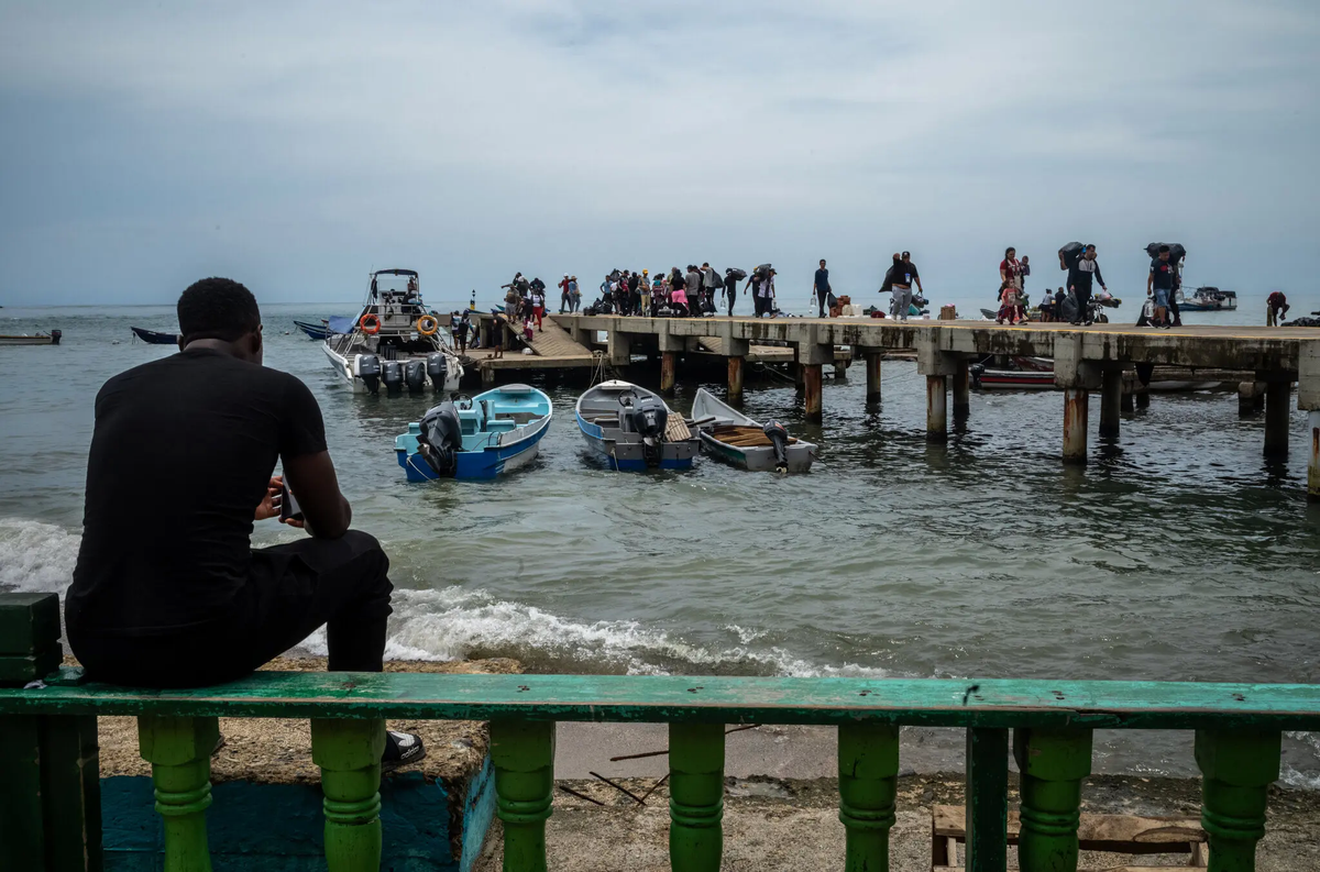 Muelle en Capurgana, en Acandi, donde se espera a los migrantes. Muelle en Capurgana, en Acandi, donde se espera a los migrantes.