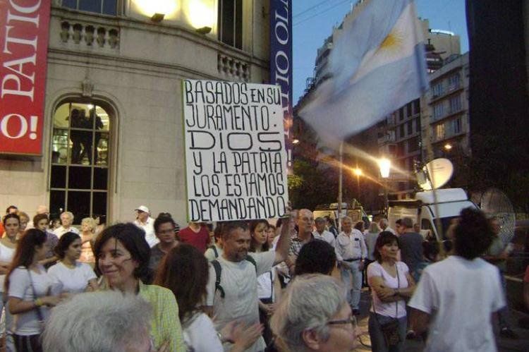 Imagen de la protesta en Córdoba.
