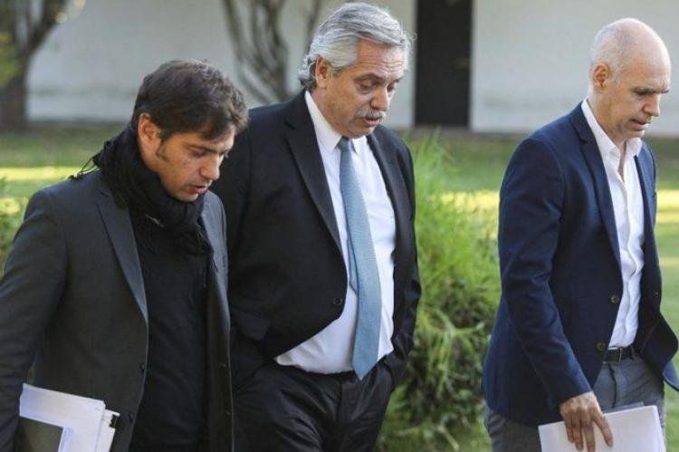 Alberto, Axel y Horacio en Olivos