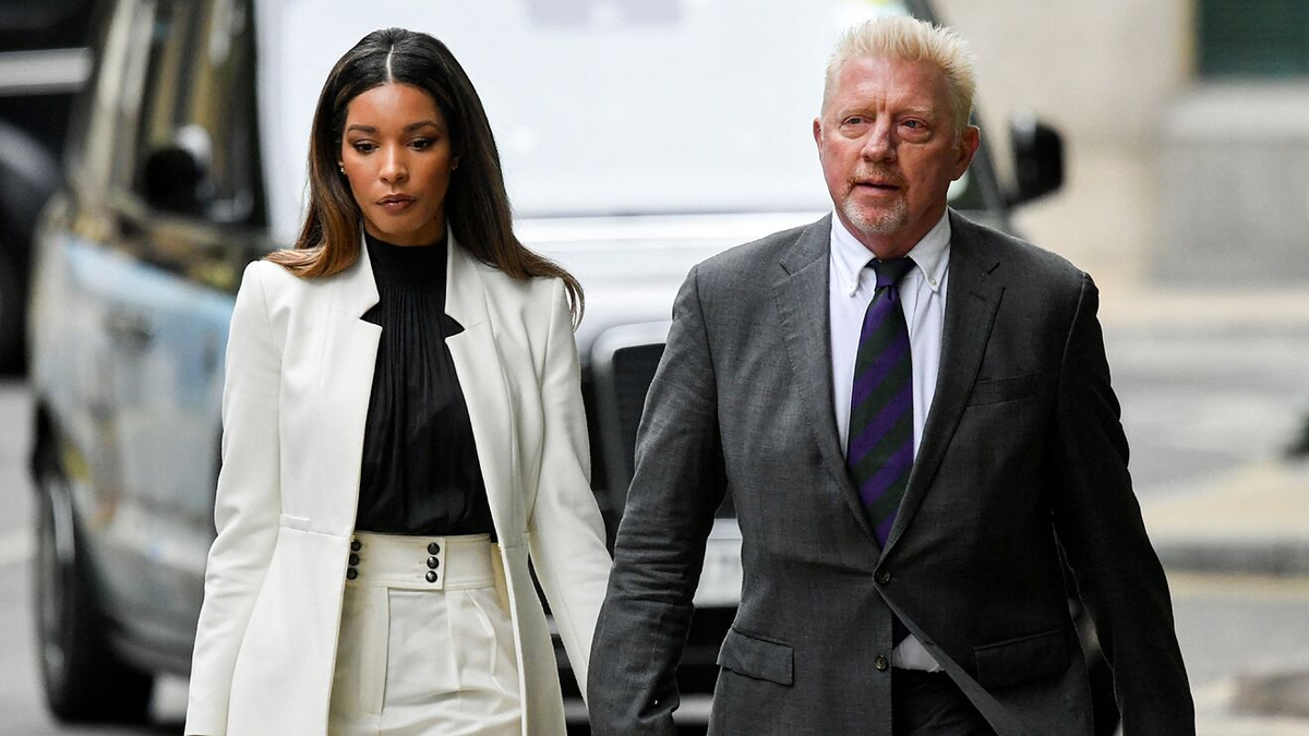 Boris Becker junto a su mujer tras conocer el dictamen.