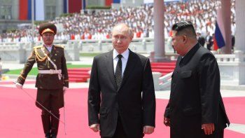 Vladimir Putin junto al líder norcoreano, los villanos para la OTAN Vladimir Putin junto al líder norcoreano, los villanos para la OTAN
